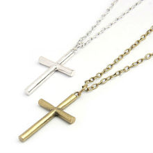 2013 Hot Sale Gold Silver Cross Necklace Wholesale Pendant Necklace FN257